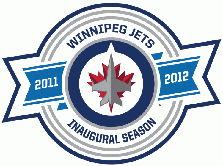 Winnipeg Jets 2012 Anniversary Logo fabric transfer
